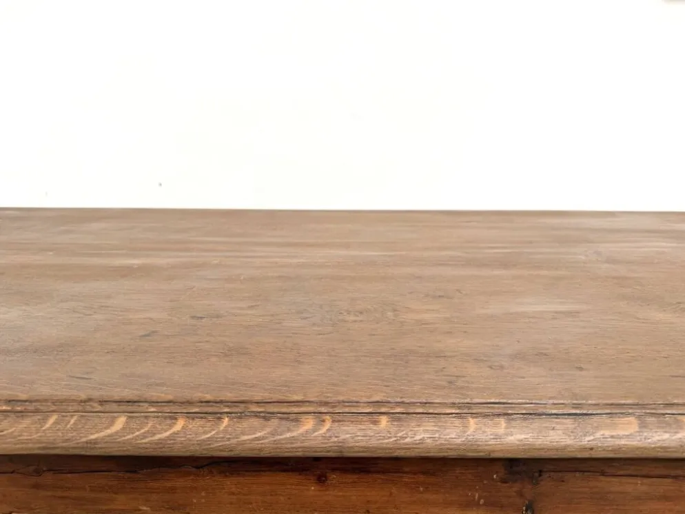 Table en chêne massif à 6 pieds tournés (1900)