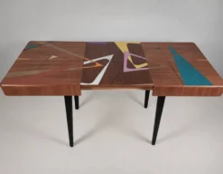Table en hêtre vintage, années 1970
