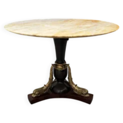 Table en laiton et onyx années 50