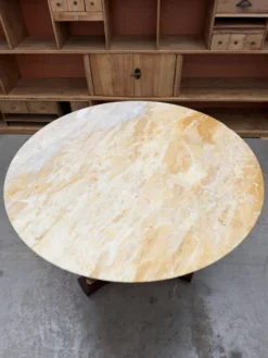 Table en laiton et onyx années 50
