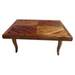 Table en noyer massif, avec rallonges