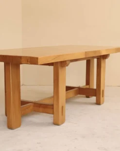 Table en orme massif, Maison Regain, France, 1980