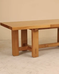 Table en orme massif, Maison Regain, France, 1980