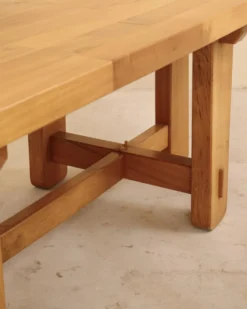 Table en orme massif, Maison Regain, France, 1980