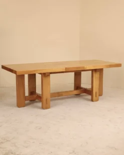 Table en orme massif, Maison Regain, France, 1980