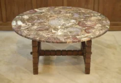 Table en palissandre et bois pétrifié 1960’s