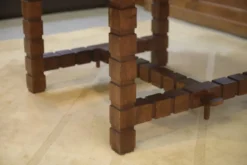 Table en palissandre et bois pétrifié 1960’s