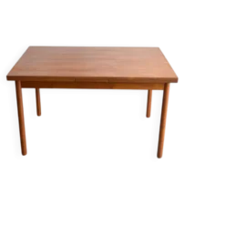 Table en teck avec rallonges à l’italienne 125cm