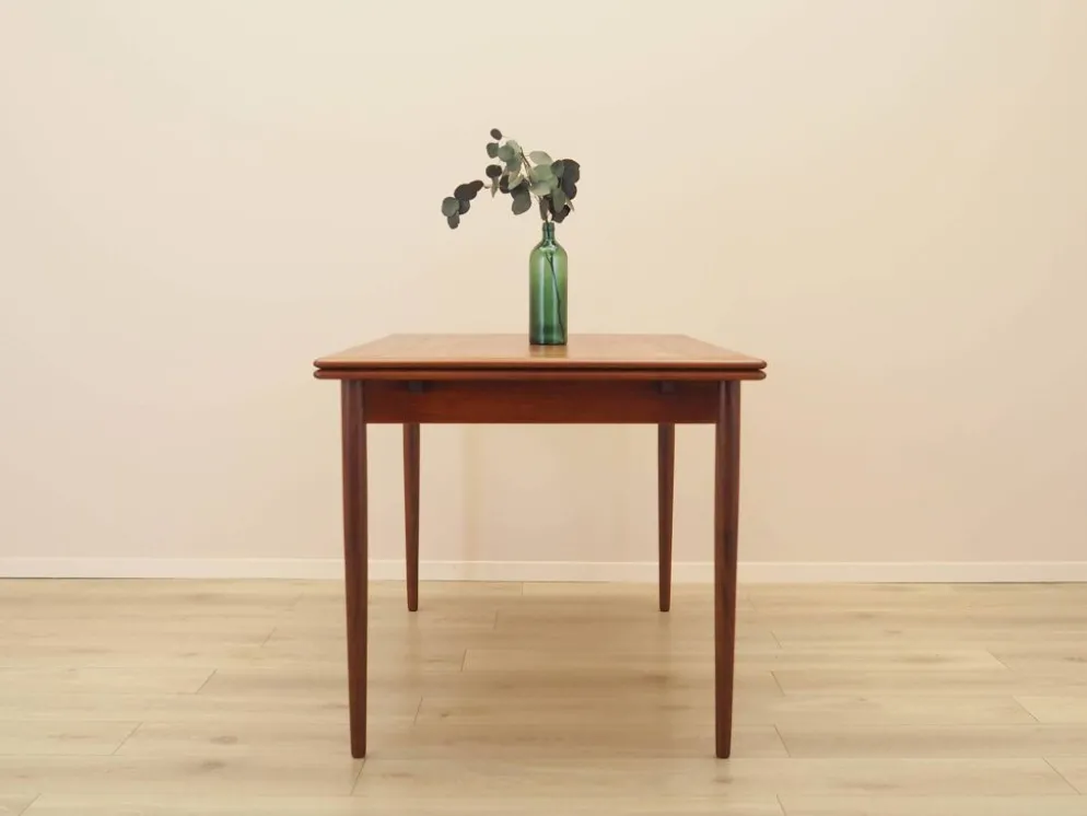 Table en teck, design danois, années 1970, fabriquée au Danemark