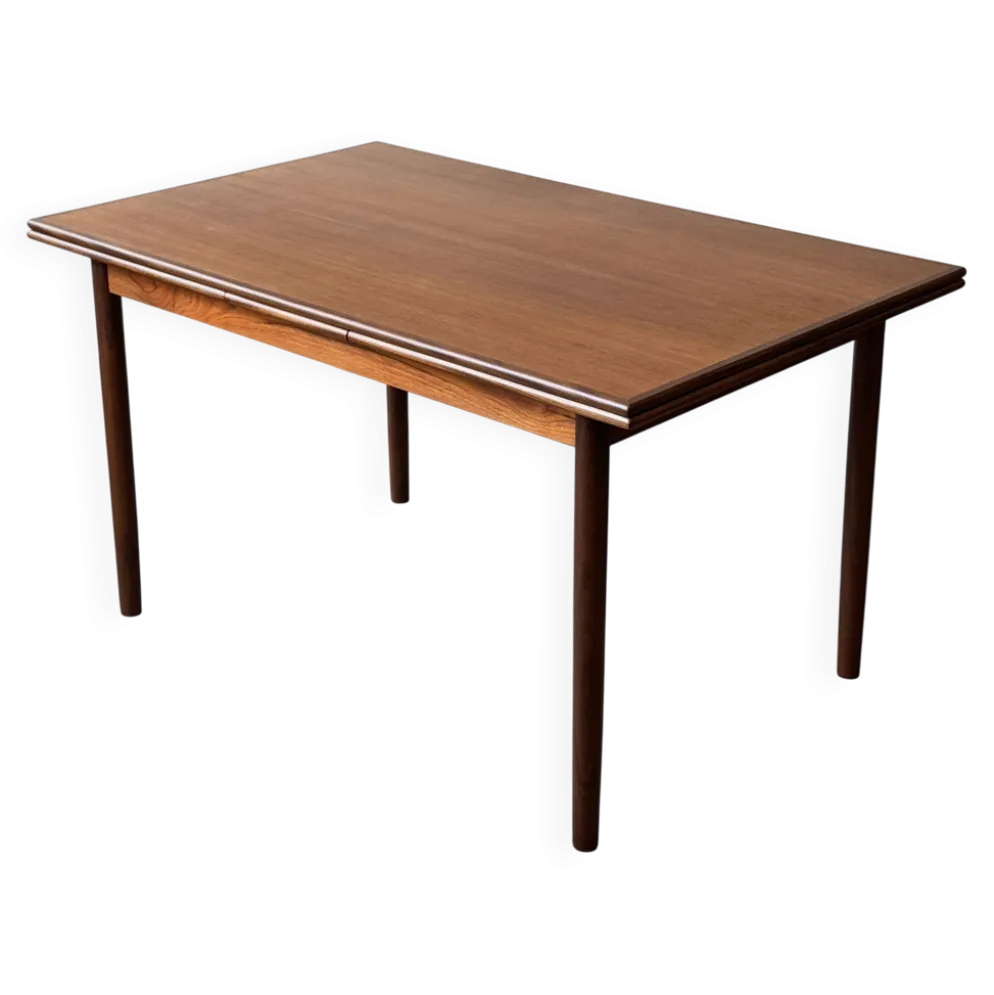 Table en teck extensible, Danemark 1960s/1970s, VNTG, Mid-C Modern