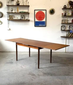 Table en teck extensible, Danemark 1960s/1970s, VNTG, Mid-C Modern