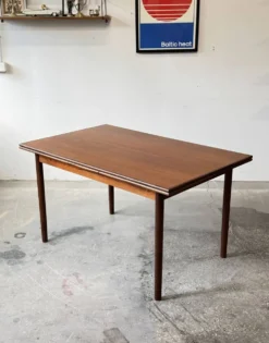 Table en teck extensible, Danemark 1960s/1970s, VNTG, Mid-C Modern