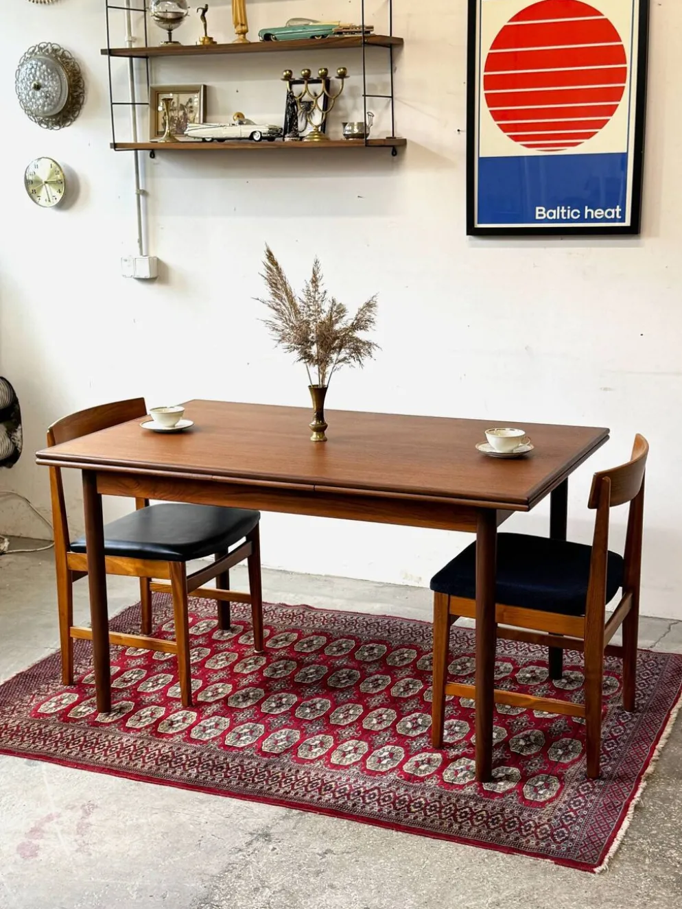 Table en teck extensible, Danemark 1960s/1970s, VNTG, Mid-C Modern
