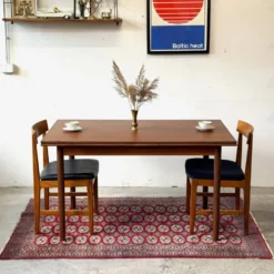 Table en teck extensible, Danemark 1960s/1970s, VNTG, Mid-C Modern