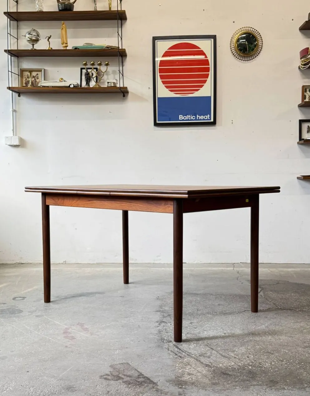 Table en teck extensible, Danemark 1960s/1970s, VNTG, Mid-C Modern
