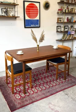 Table en teck extensible, Danemark 1960s/1970s, VNTG, Mid-C Modern