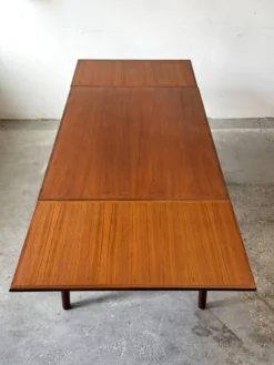 Table en teck extensible, Danemark 1960s/1970s, VNTG, Mid-C Modern