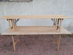 Table et bancs pliant de guinguette bistrot -2m20