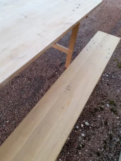 Table et bancs pliant de guinguette bistrot -2m20