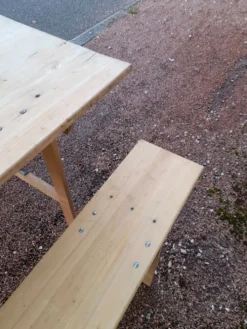 Table et bancs pliant de guinguette bistrot -2m20