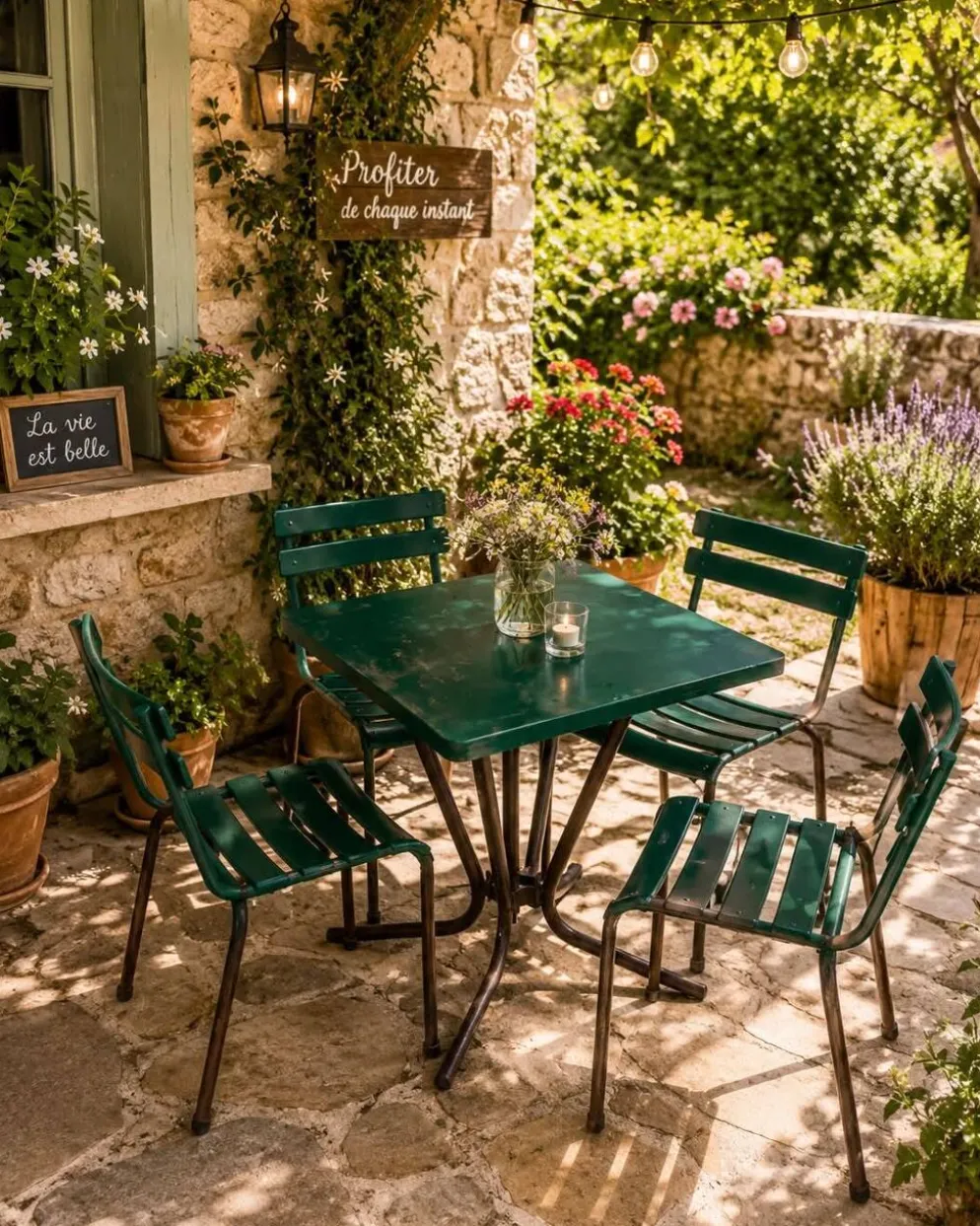 table et chaises bistrot