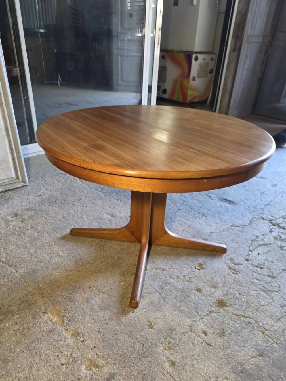 Table extensible Baumann en teck des années 60, (2 rallonges)
