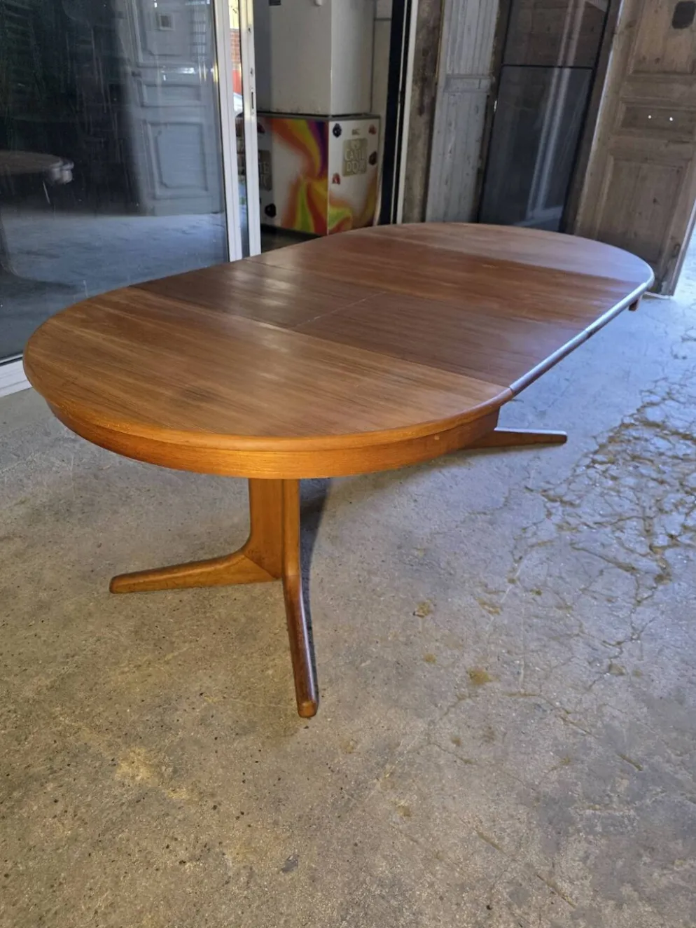 Table extensible Baumann en teck des années 60, (2 rallonges)