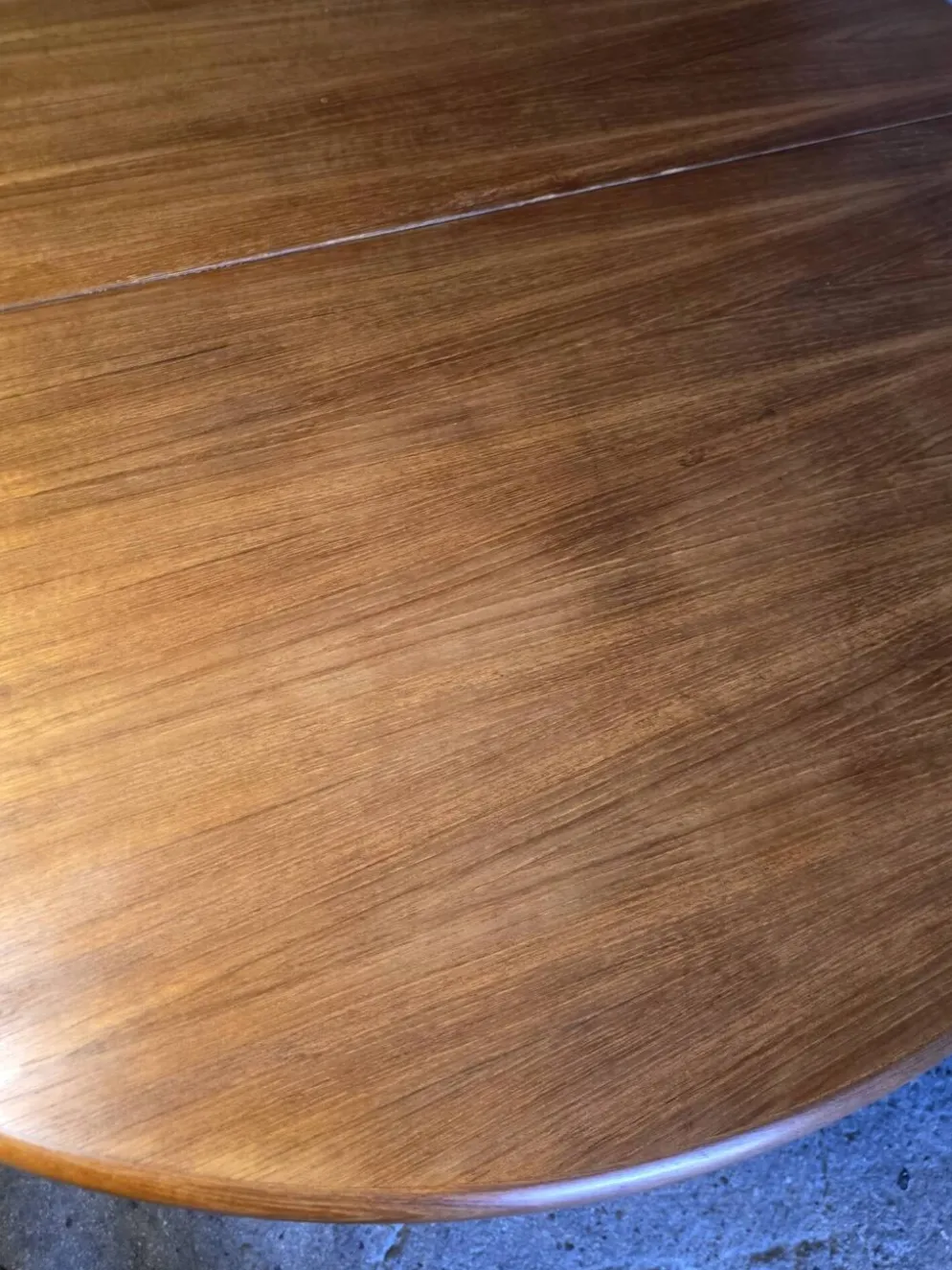 Table extensible Baumann en teck des années 60, (2 rallonges)