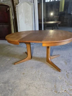 Table extensible Baumann en teck des années 60, (2 rallonges)