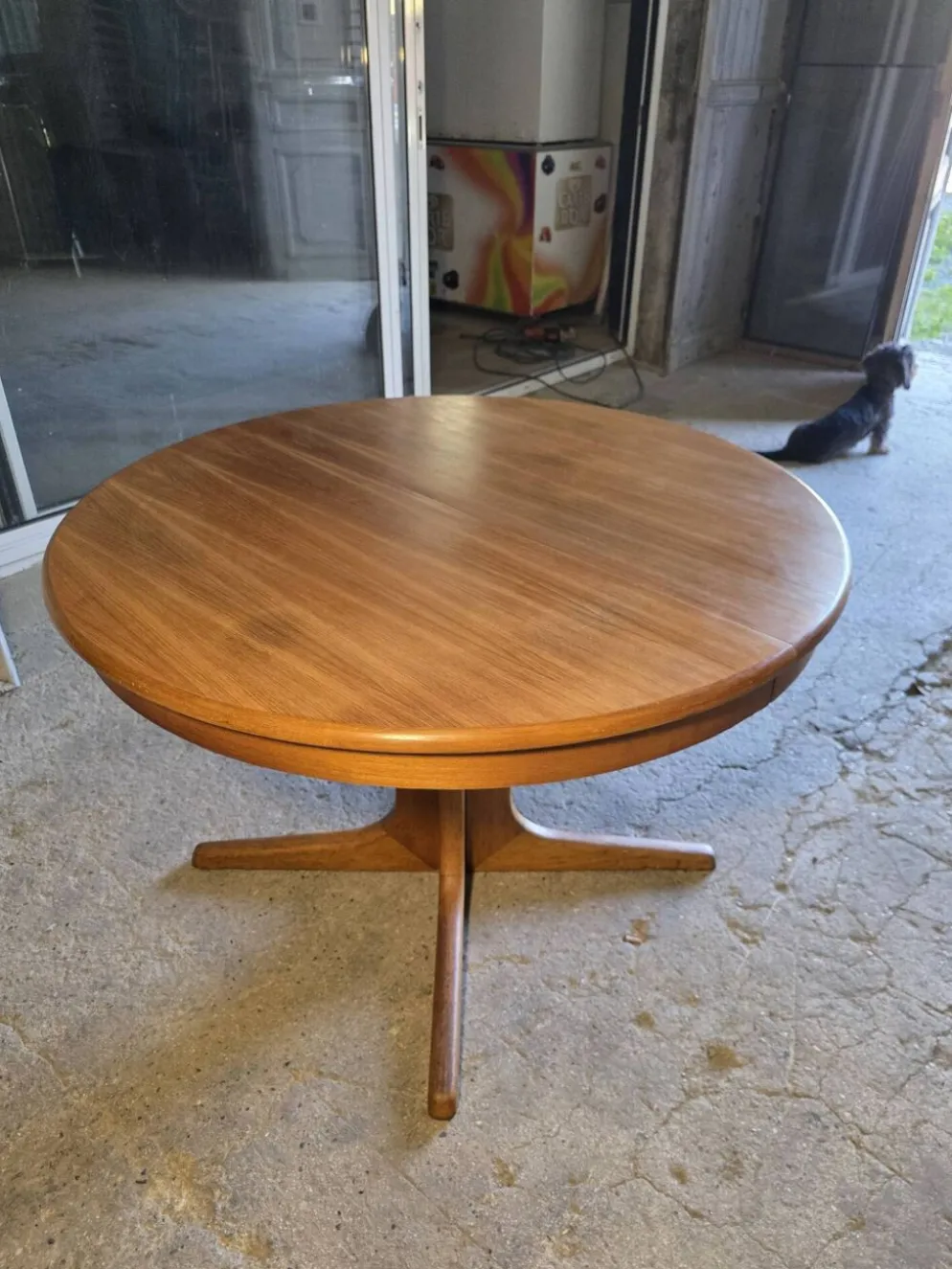 Table extensible Baumann en teck des années 60, (2 rallonges)