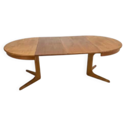 Table extensible Baumann en teck des années 60, (2 rallonges)