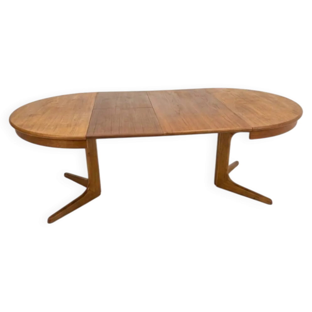 Table extensible Baumann en teck des années 60, (2 rallonges)