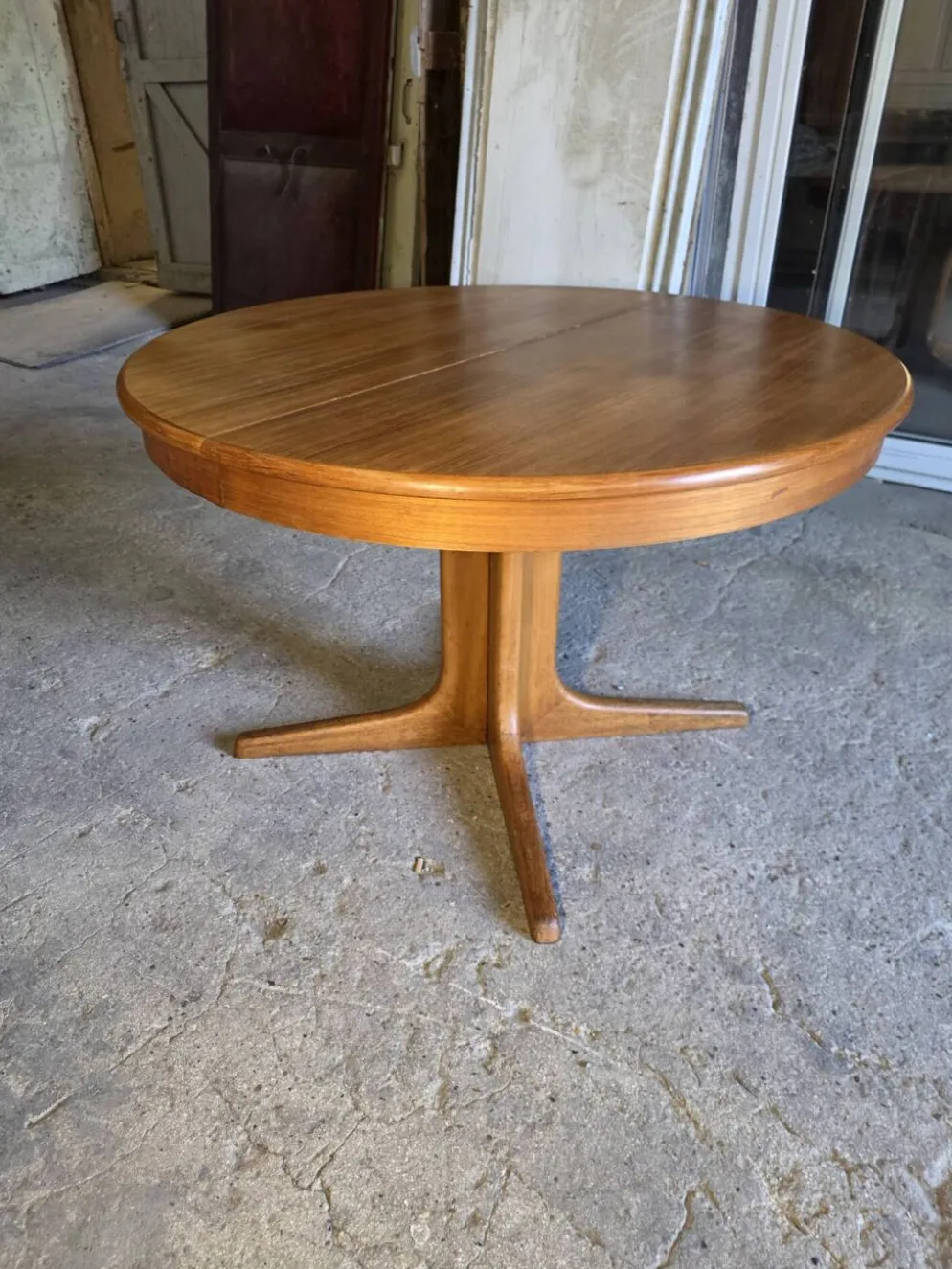 Table extensible Baumann en teck des années 60, (2 rallonges)