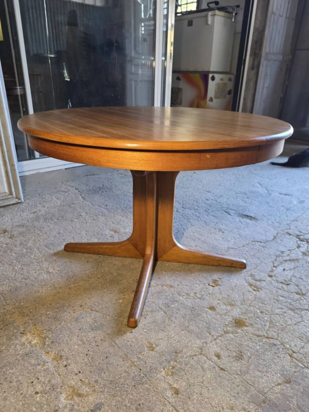 Table extensible Baumann en teck des années 60, (2 rallonges)