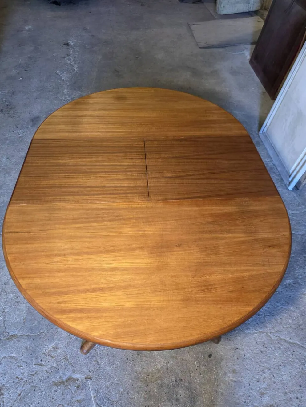 Table extensible Baumann en teck des années 60, (2 rallonges)