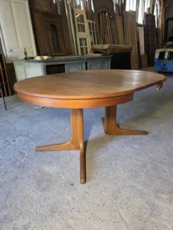 Table extensible Baumann en teck des années 60, (2 rallonges)