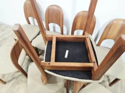 Table extensible + 8 chaises / Holstebro Møbelfabrik / Teck / Danemark / 1970
