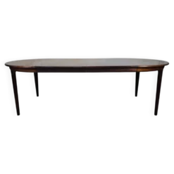 Table extensible en bois de rose, conçue par J. Andersen, Danemark, années 1960.