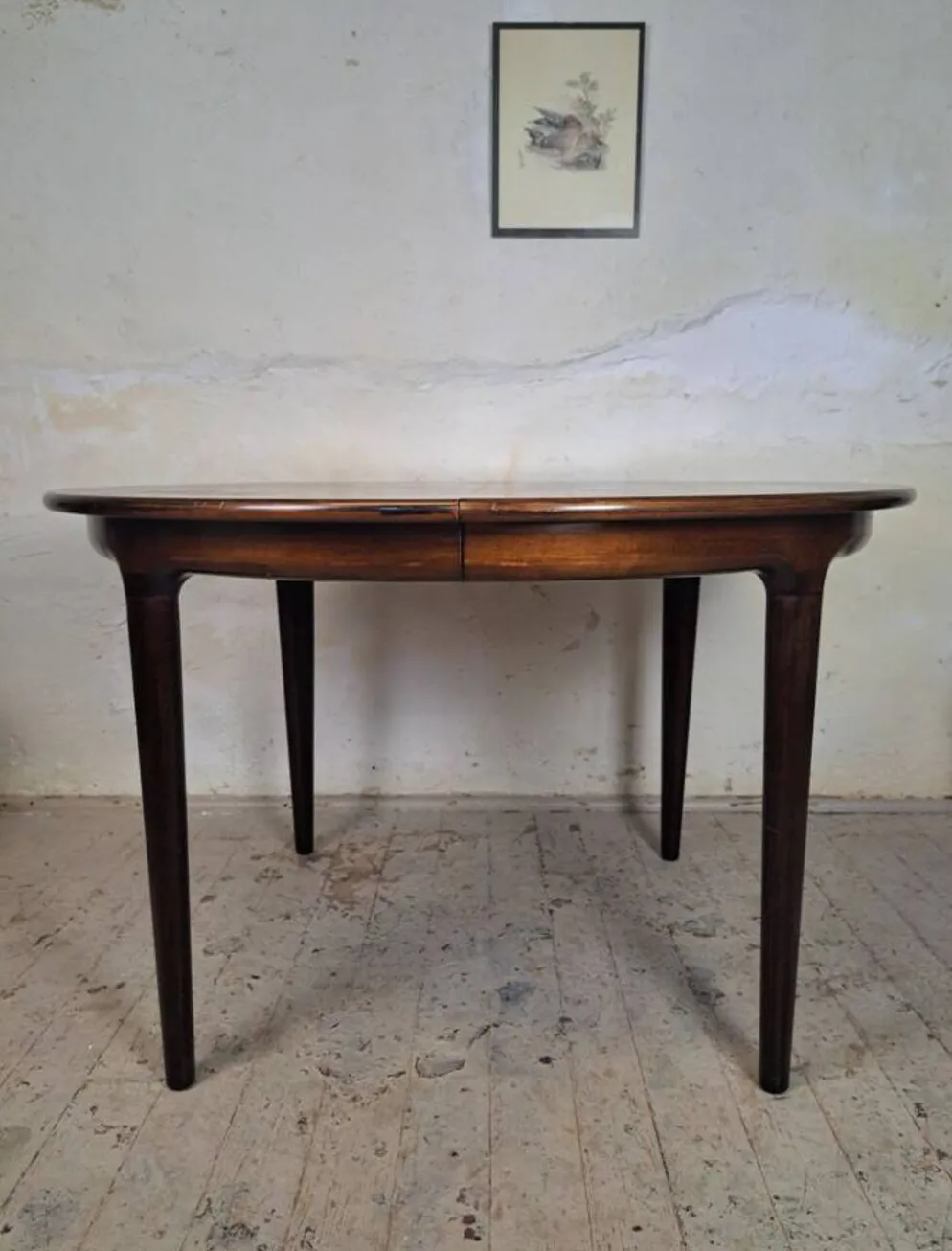 Table extensible en bois de rose, conçue par J. Andersen, Danemark, années 1960.