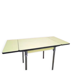 Table extensible en Formica jaune