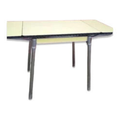 Table extensible en Formica jaune