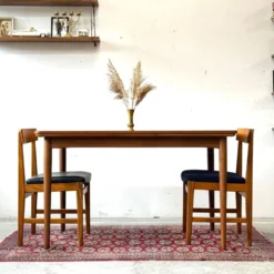 Table extensible en teck, Danemark années 1960/1970, vintage, milieu du design moderne.