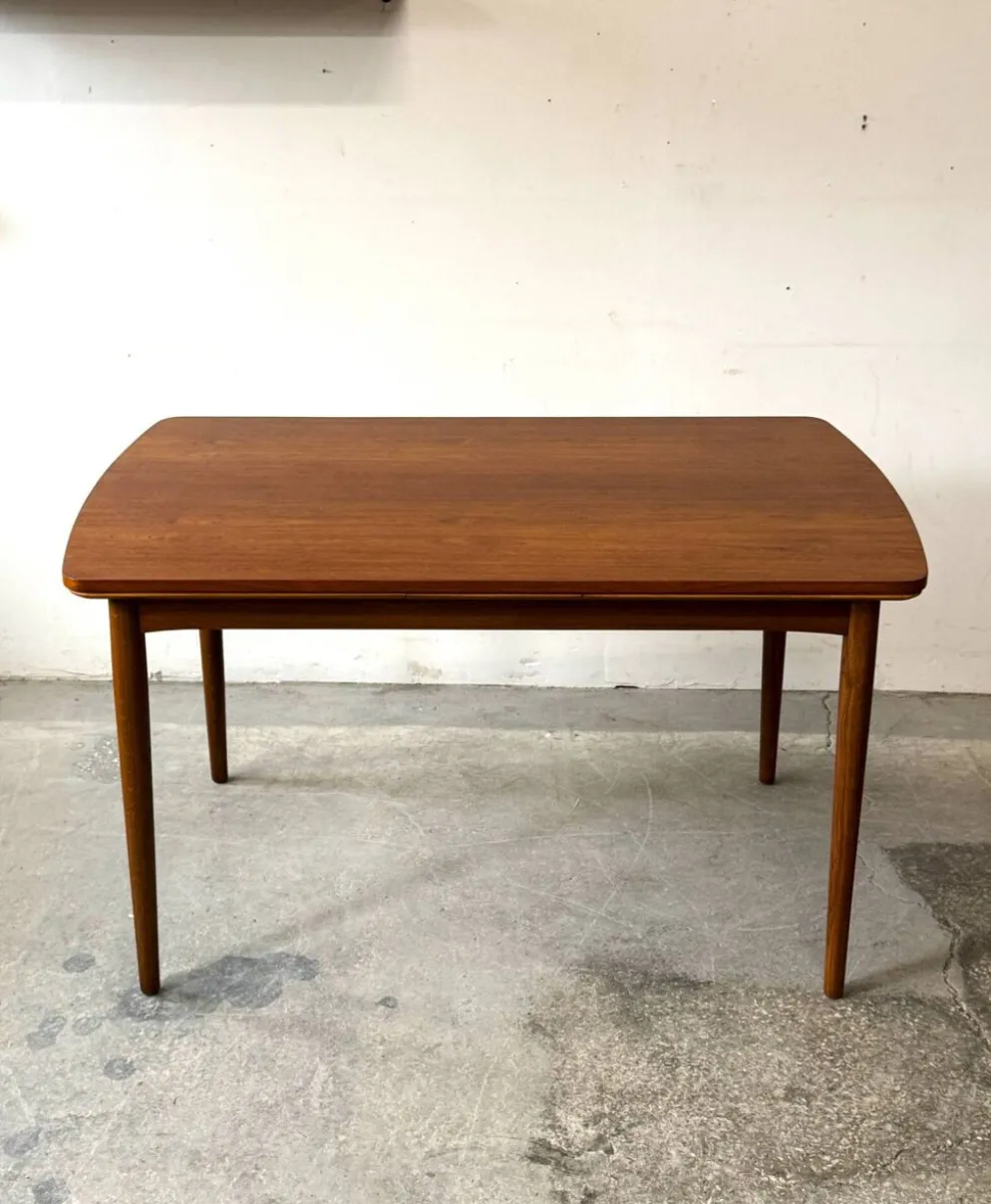 Table extensible en teck, Danemark années 1960/1970, vintage, milieu du design moderne.