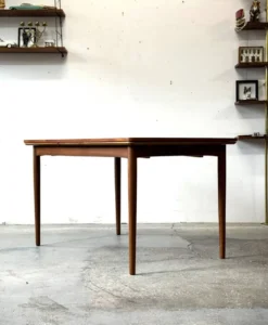 Table extensible en teck, Danemark années 1960/1970, vintage, milieu du design moderne.