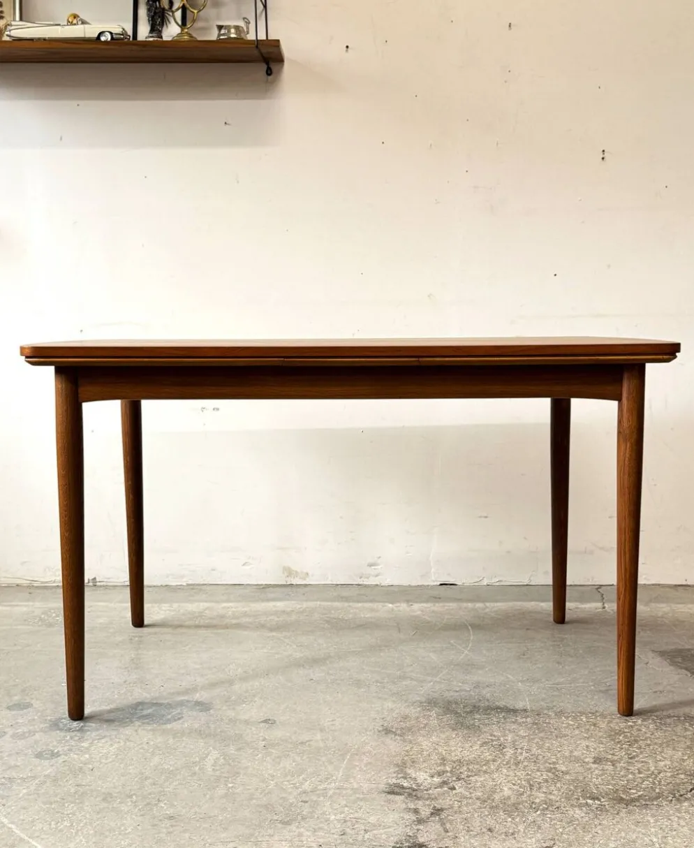 Table extensible en teck, Danemark années 1960/1970, vintage, milieu du design moderne.