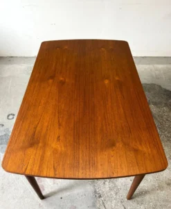 Table extensible en teck, Danemark années 1960/1970, vintage, milieu du design moderne.