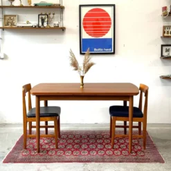 Table extensible en teck, Danemark années 1960/1970, vintage, milieu du design moderne.