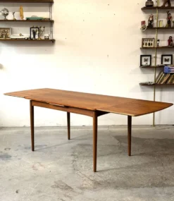 Table extensible en teck, Danemark années 1960/1970, vintage, milieu du design moderne.