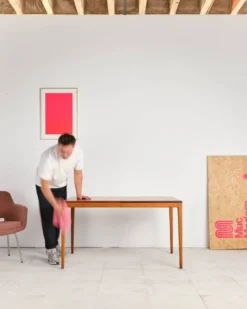 Table extensible en teck par Hartmut Lohmeyer pour Wilkhahn