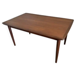 Table extensible en teck type scandinave/danoise, Ligne Roset, années 60